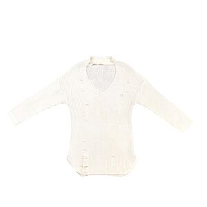 No Comment Distressed Sweater